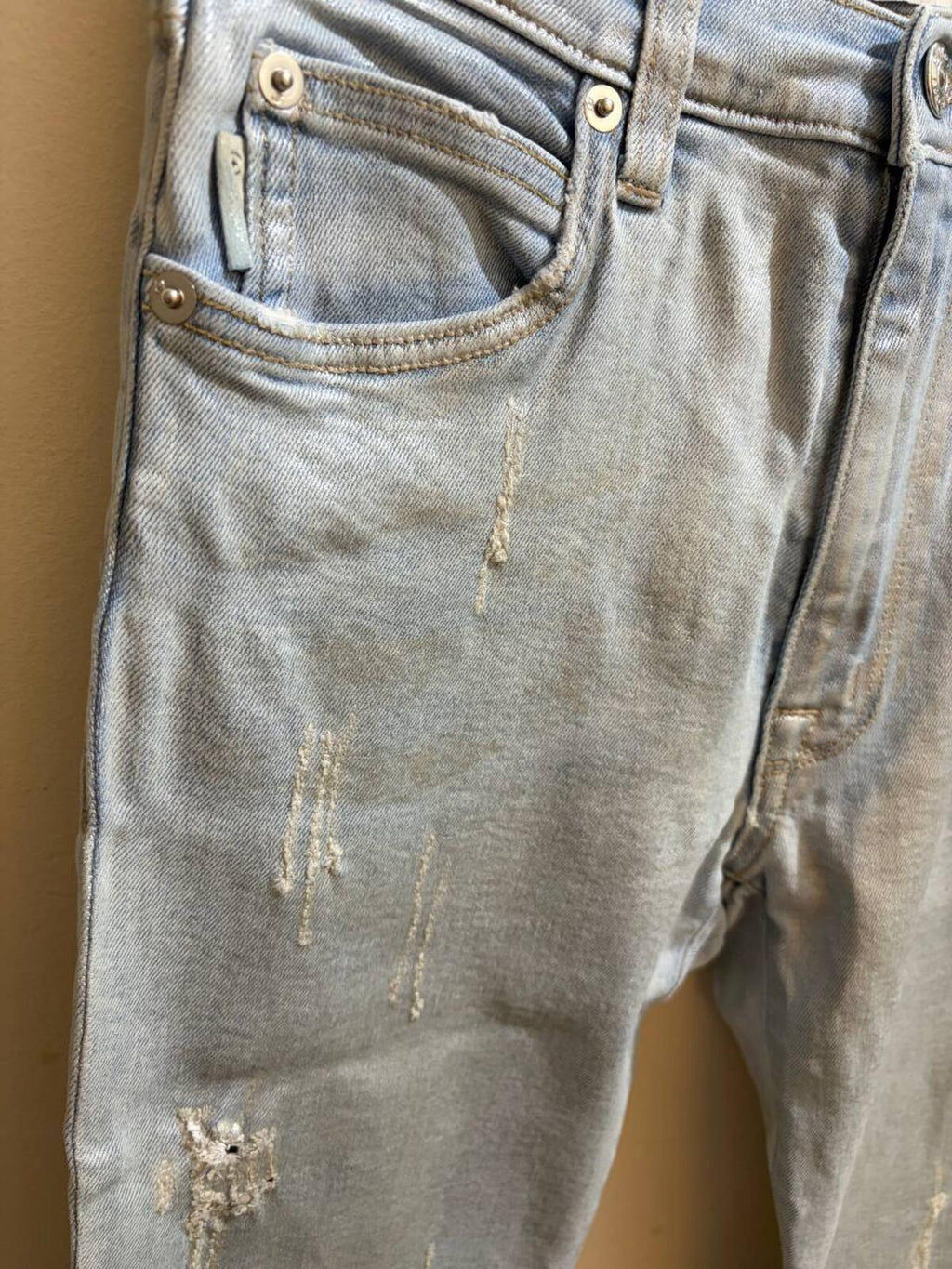 italian +people denim y2k vintage 2000s blue flared jeans size est 8