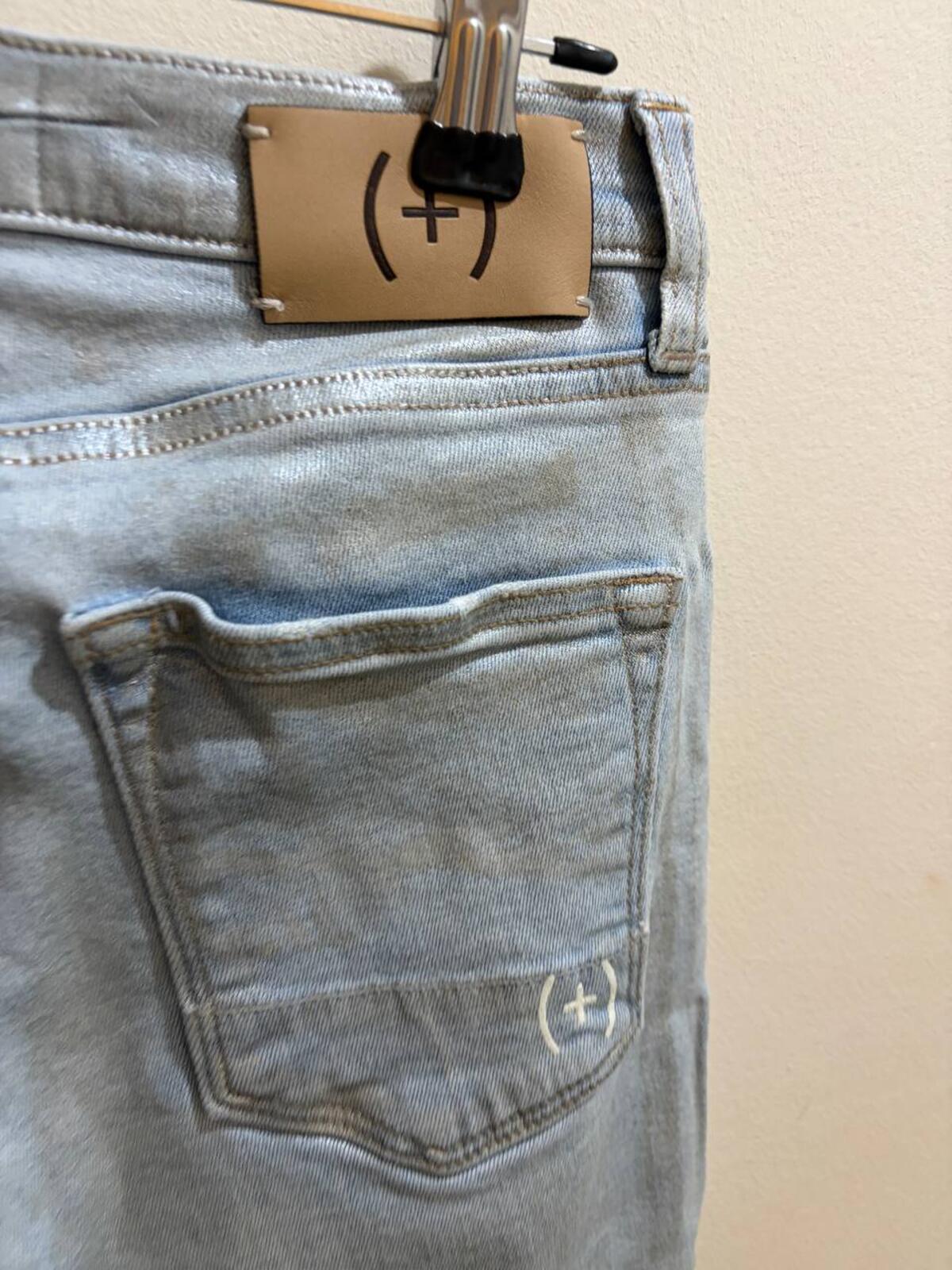 italian +people denim y2k vintage 2000s blue flared jeans size est 8